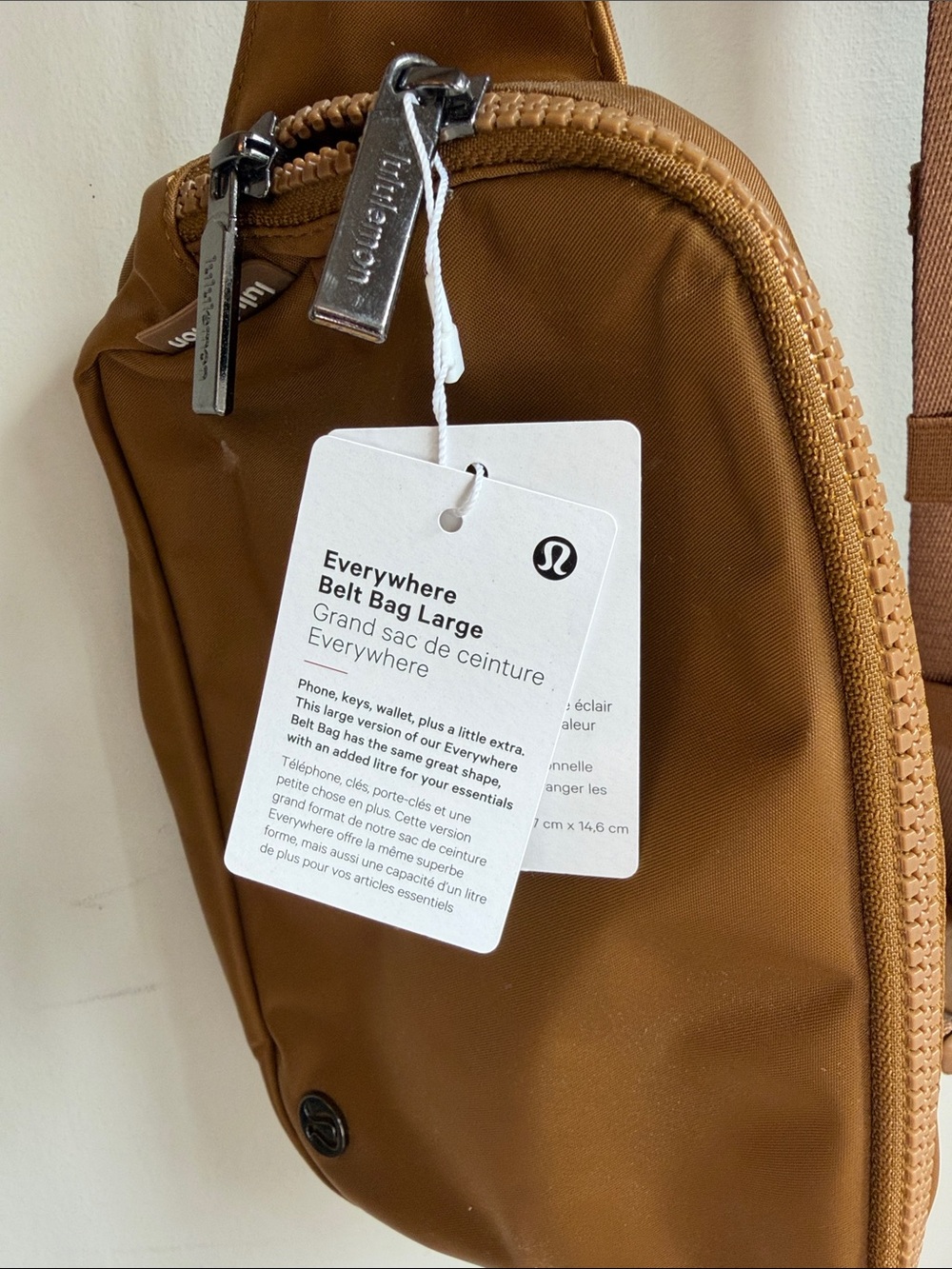 Lululemon everywhere belt bag large NWT Caramel - Picture 4 of 5